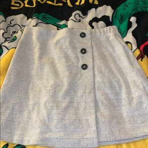 A line Plaid Mini Skirt